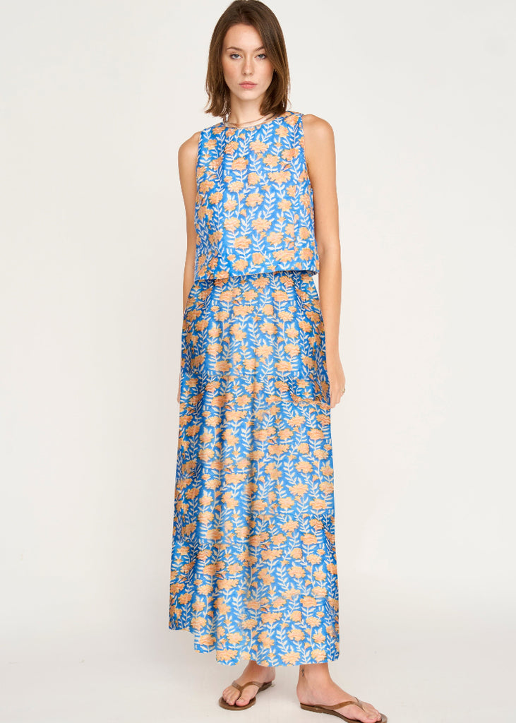 Verona Skirt in Tangerine Carnation