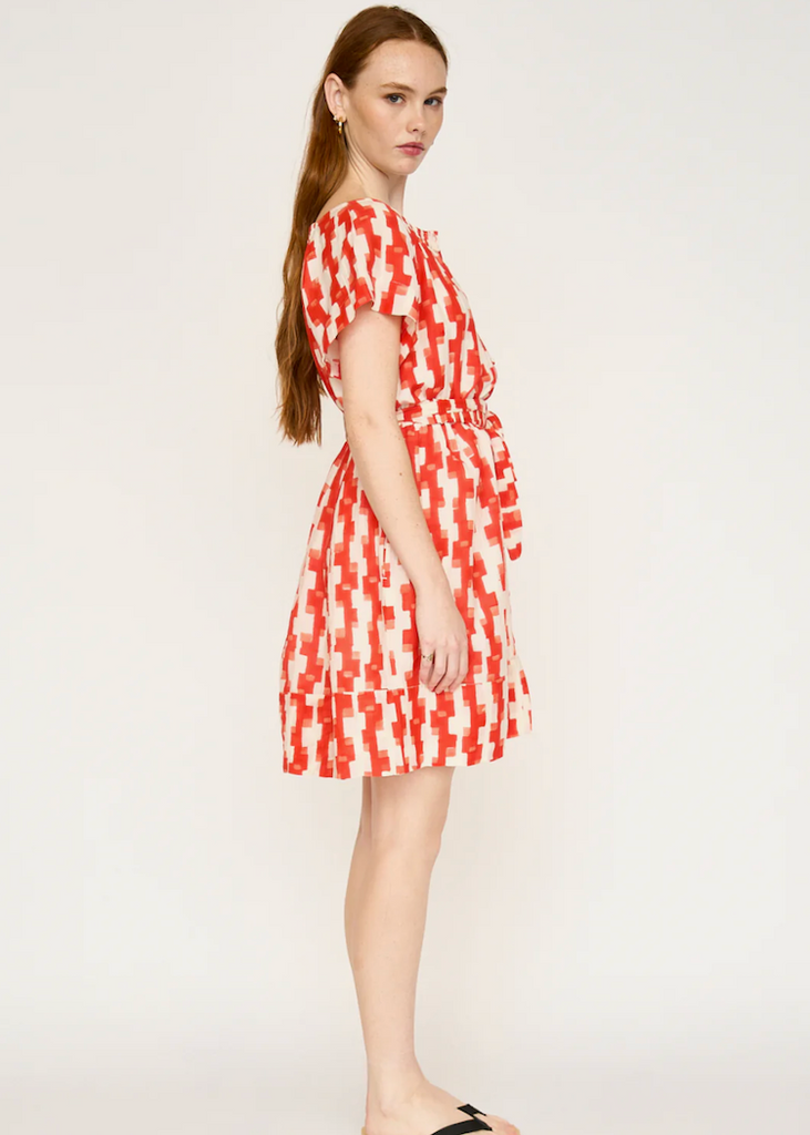 Mirth | Vienna Short Dress in Cherry Hopscotch