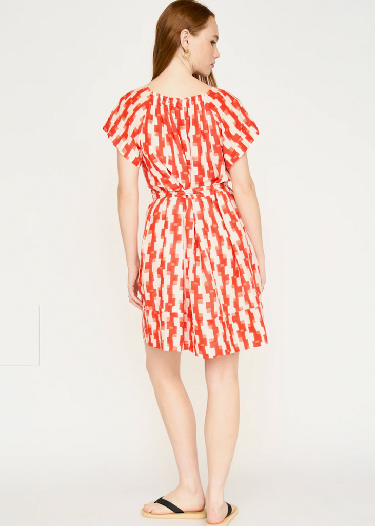 Mirth | Vienna Short Dress in Cherry Hopscotch