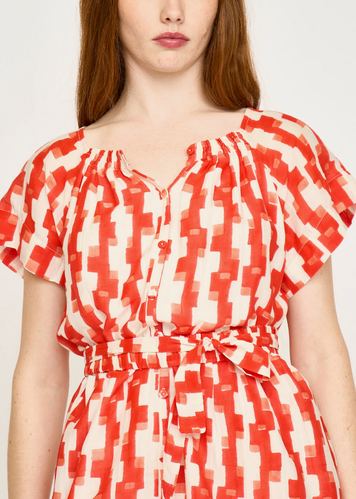 Mirth | Vienna Short Dress in Cherry Hopscotch