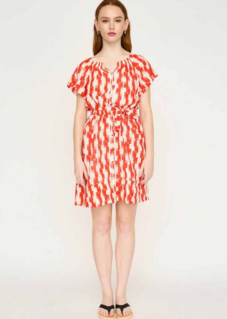 Mirth | Vienna Short Dress in Cherry Hopscotch