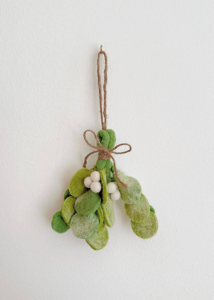 Mistletoe Sprig Felt Ornament