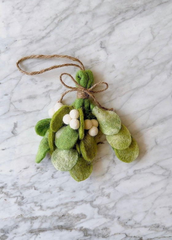 Mistletoe Sprig Felt Ornament