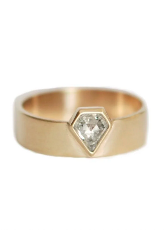 Monica Riley | 14k Gold + White Diamond Ring
