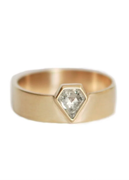 Monica Riley | 14k Gold + White Diamond Ring - The Phoenix