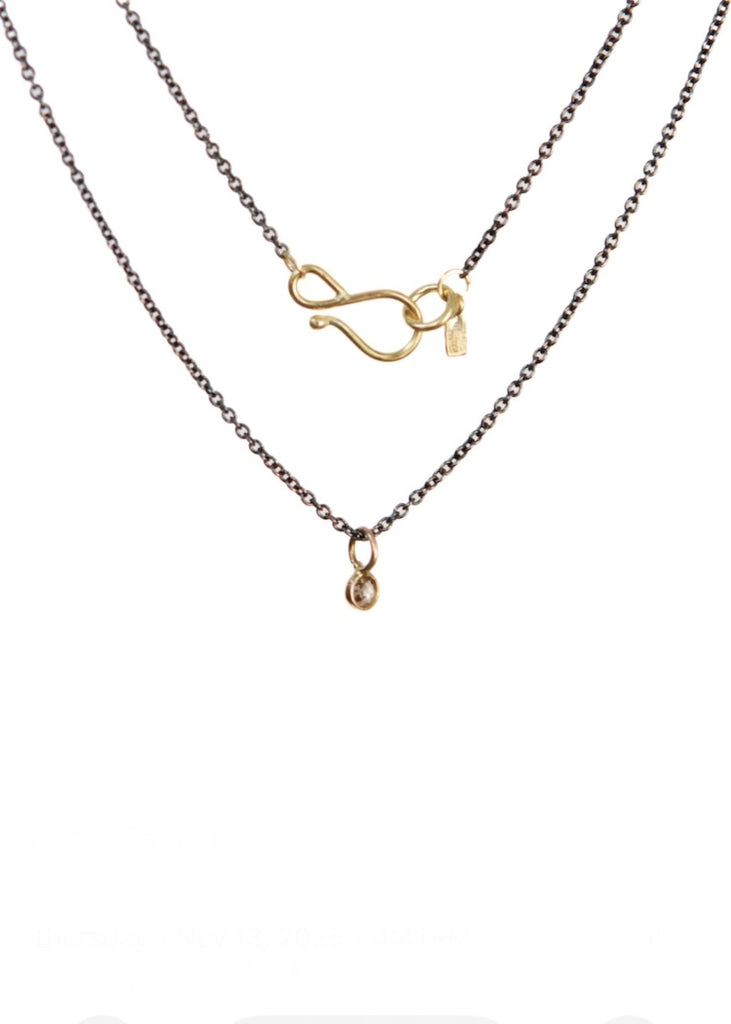 Monica Riley | 18k Rose Cut Diamond Charm Necklace
