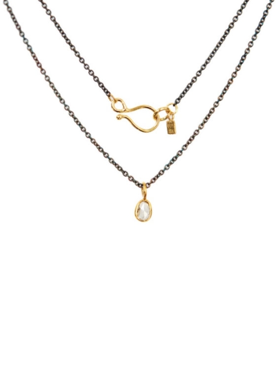 Monica Riley | 18k Rose Cut Diamond Charm Necklace