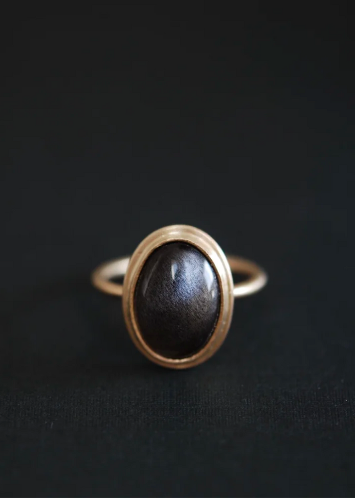 Monica Riley | Black Moonstone Cabochon Ring