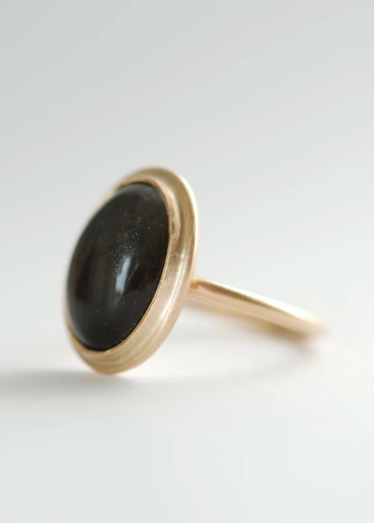 Monica Riley | Black Moonstone Cabochon Ring