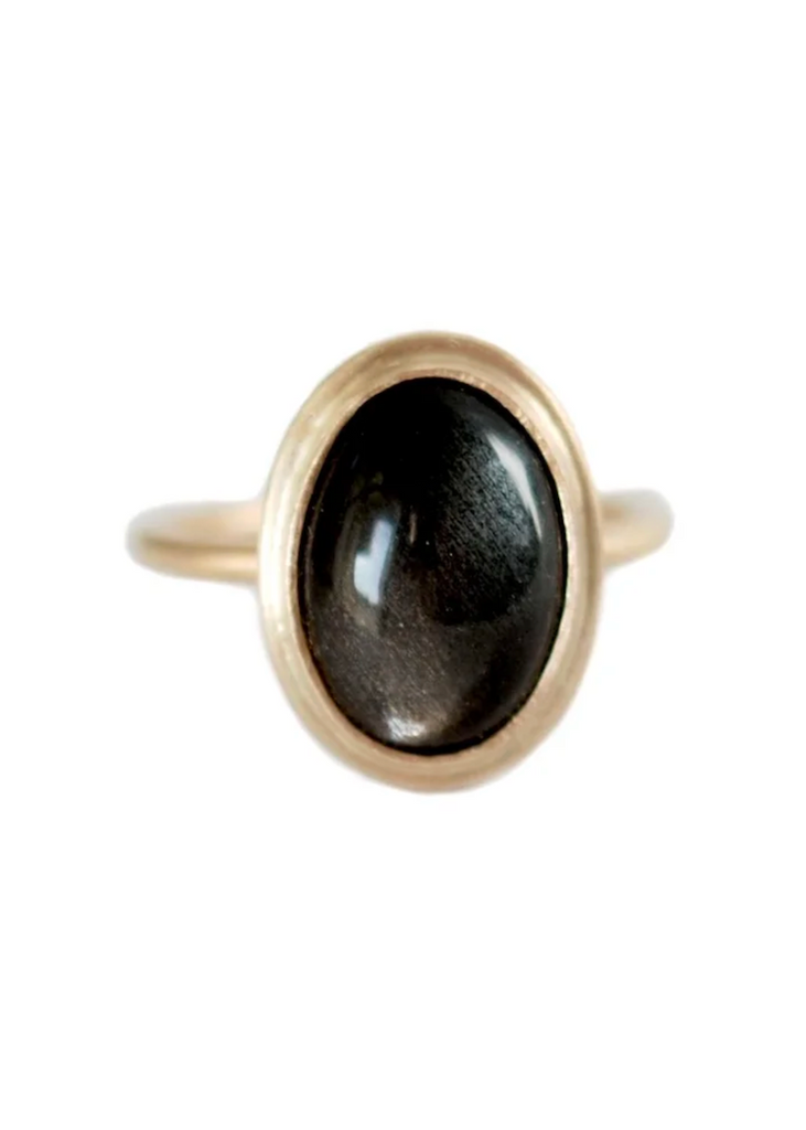 Monica Riley | Black Moonstone Cabochon Ring