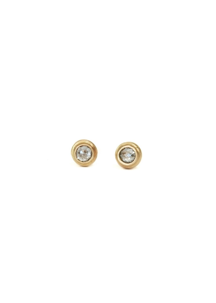 Monica Riley | Diamond + Yellow Gold Earrings