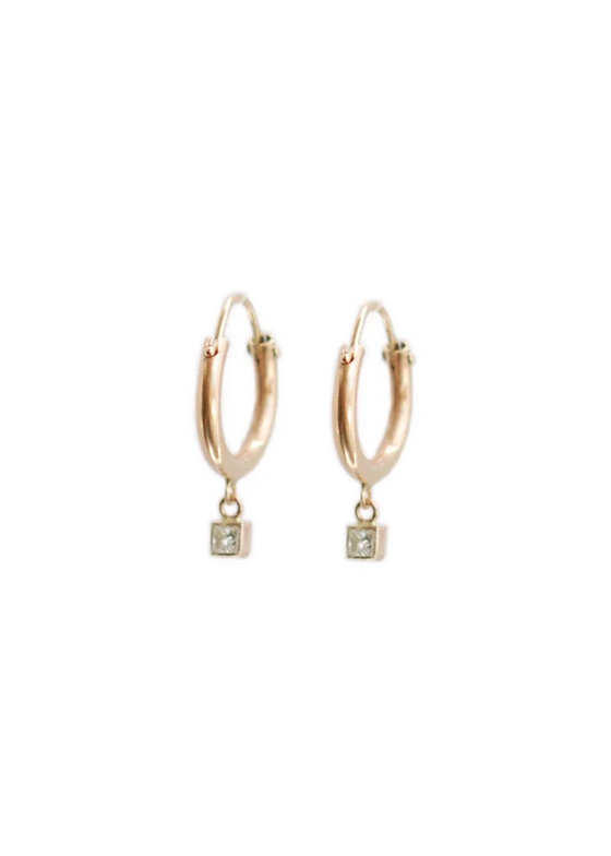 Monica Riley | Handmade 14kg + Diamond Hoops