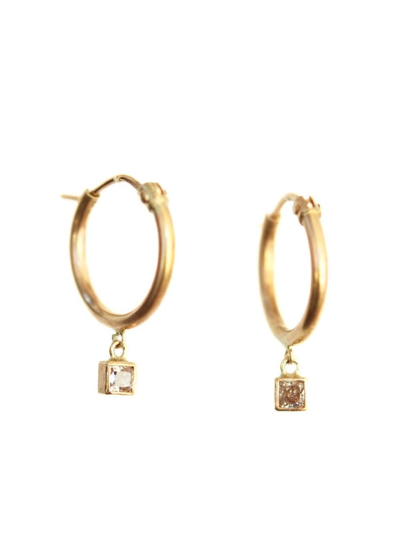 Monica Riley | Handmade 14kg + Pale Pink Diamond Hoops