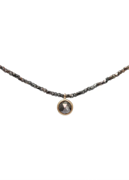 Monica Riley | Opaque Gray/Black Rose Cut Diamond Necklace - The Phoenix