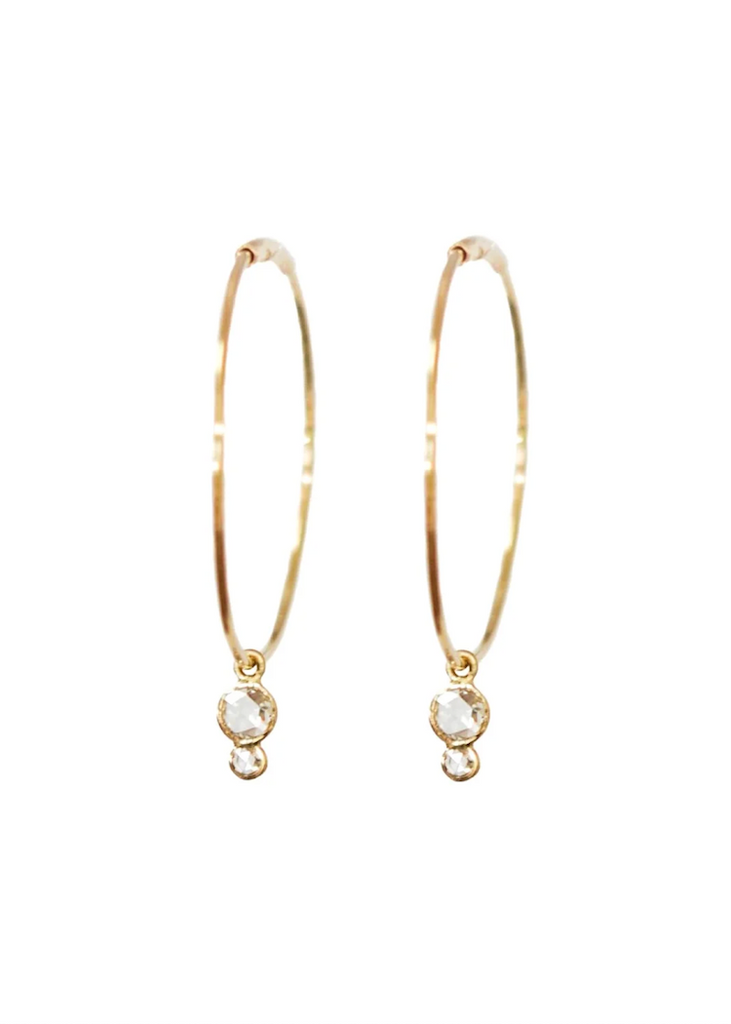 Monica Riley | Rose Cut Diamond Drop Earrings