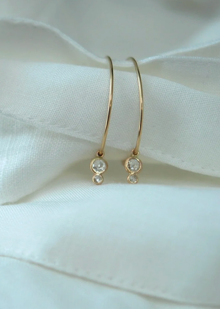Monica Riley | Rose Cut Diamond Drop Earrings