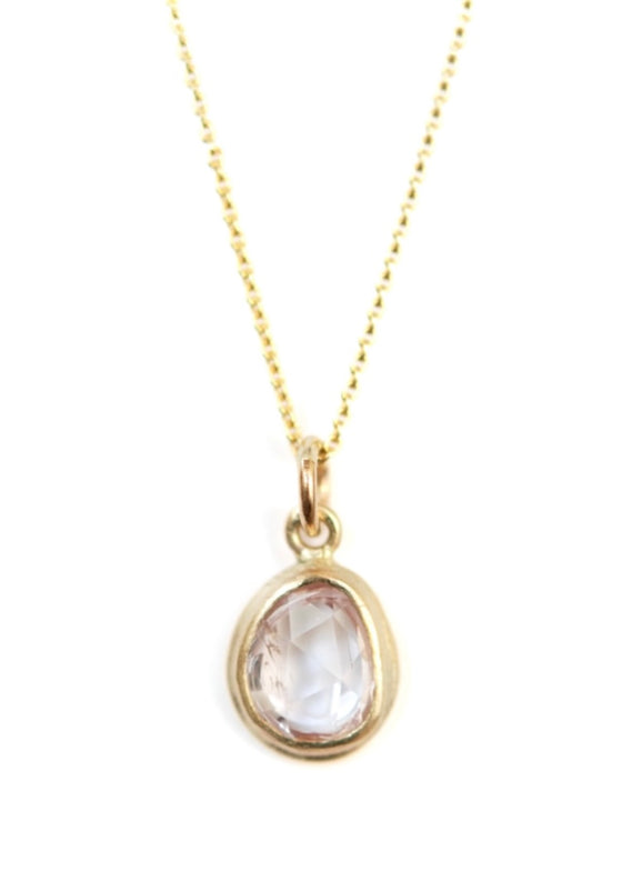 Monica Riley | Rose Cut Pink Sapphire Necklace
