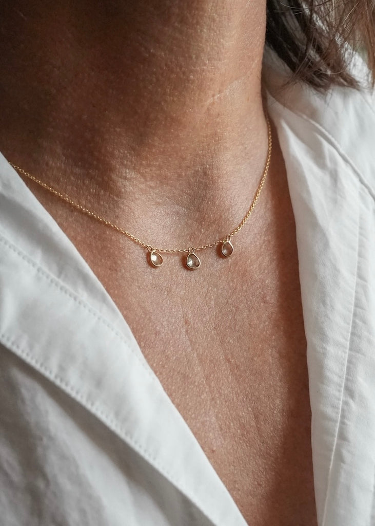 Monica Riley | Rose Cut Sapphire + 14kg Necklace