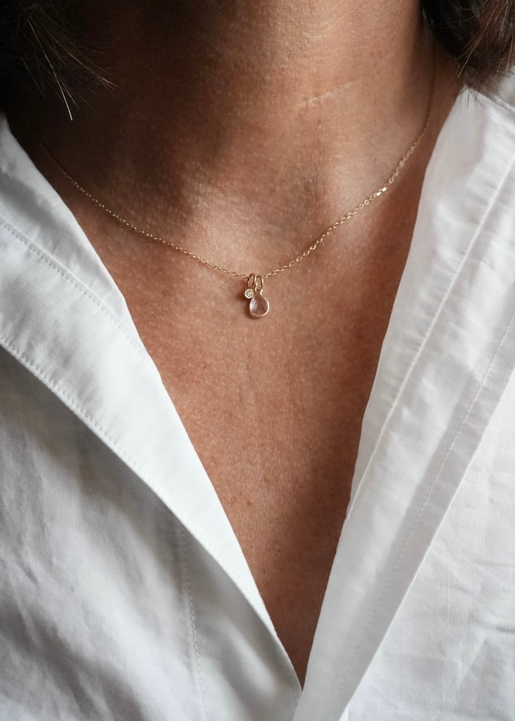 Monica Riley | Rosecut Sapphire + Diamond Charms Cluster Necklace