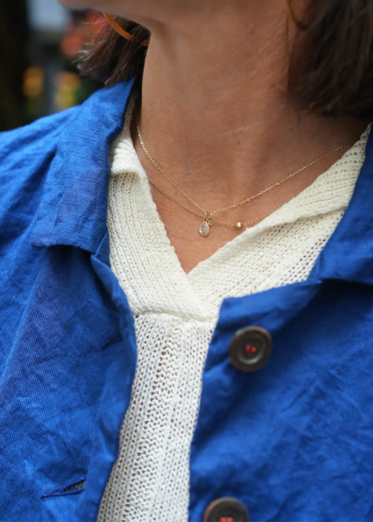 Monica Riley | Rosecut Sapphire + Diamond Charms Cluster Necklace