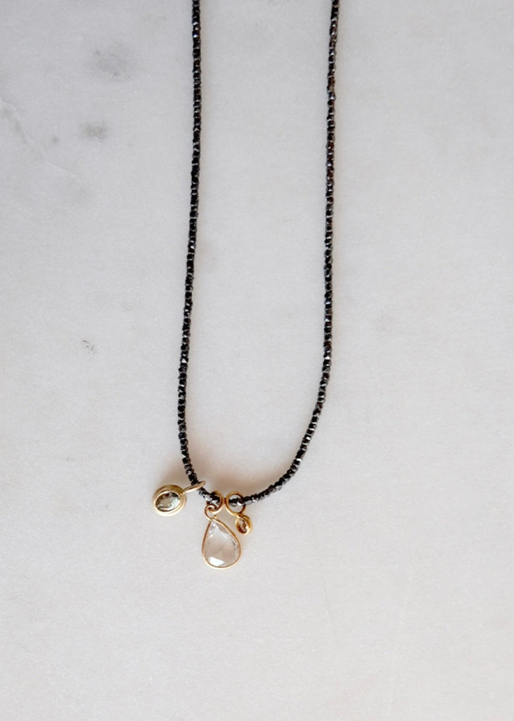 Monica Riley | Sapphire + Diamond Charms Cluster Necklace