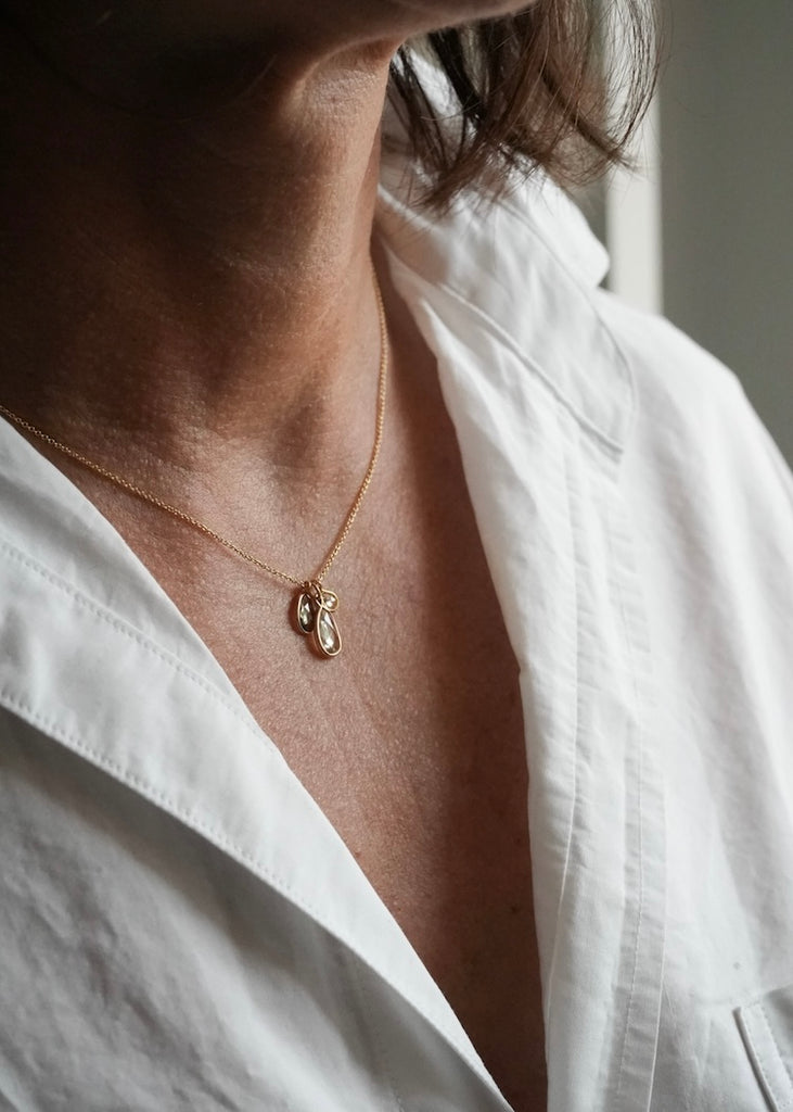 Monica Riley | Sapphire + Diamond Necklace