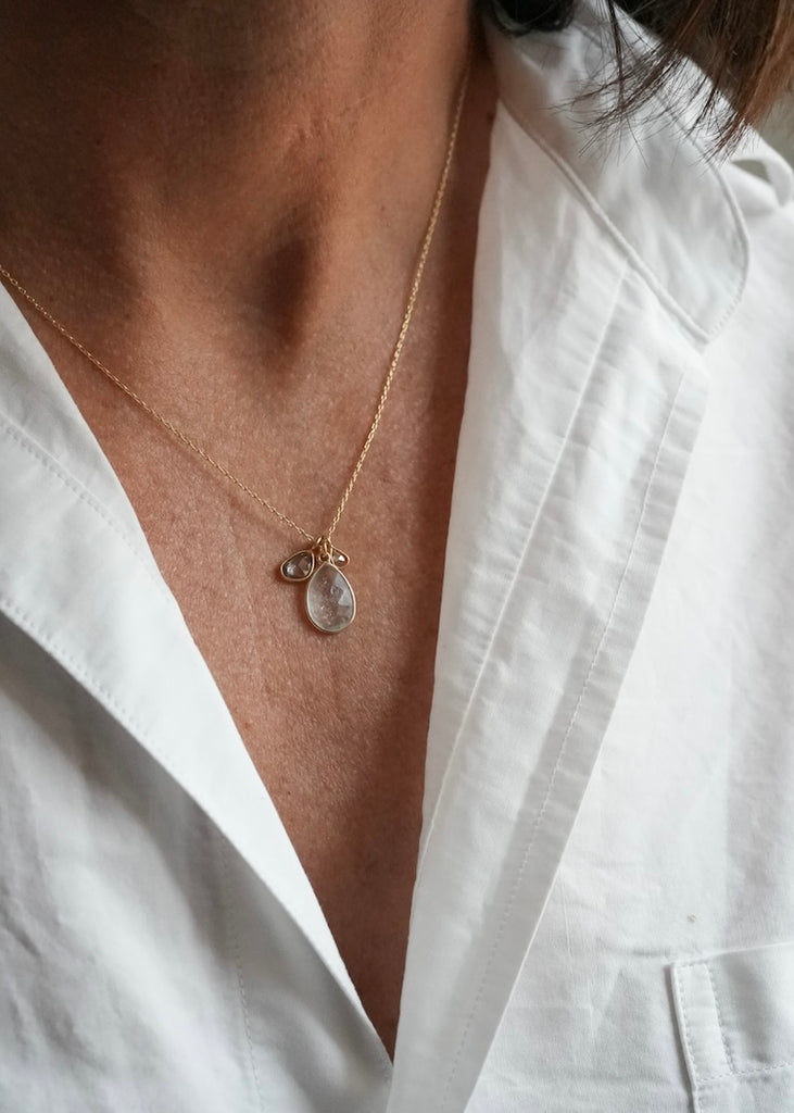 Monica Riley | Sapphire + Diamond Necklace