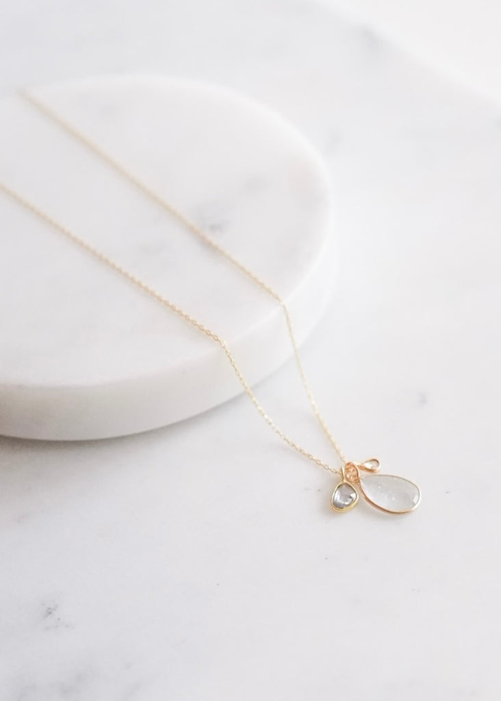 Monica Riley | Sapphire, Tourmaline + Diamond Charms Cluster Necklace