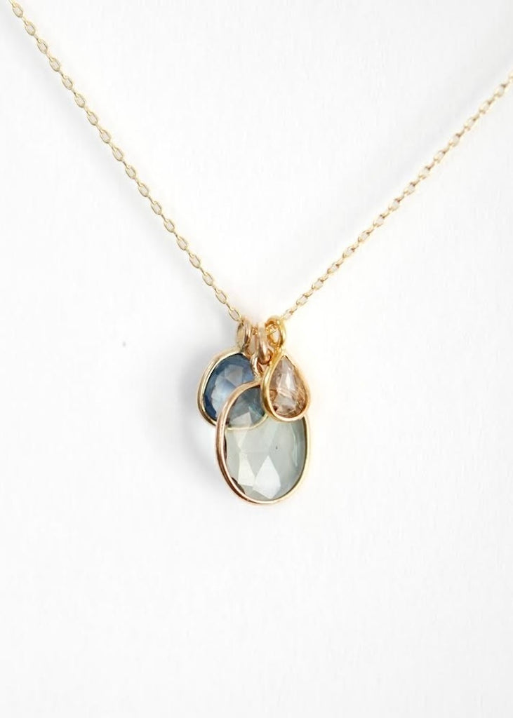 Monica Riley | Sapphire, Tourmaline + Diamond Charms Cluster Necklace
