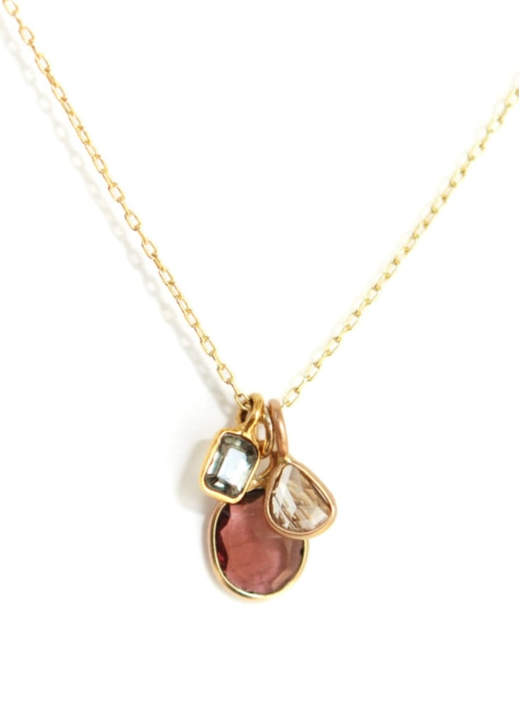 Monica Riley | Sapphire, Tourmaline + Diamond Charms Cluster Necklace