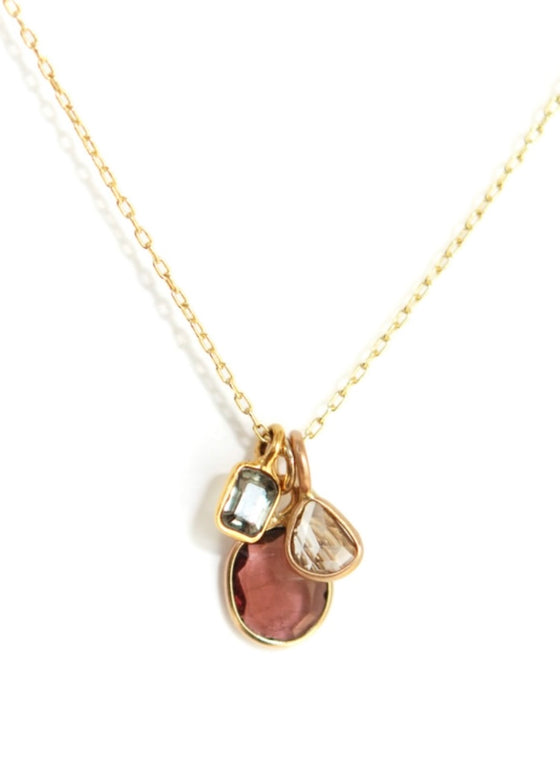 Monica Riley | Sapphire, Tourmaline + Diamond Charms Cluster Necklace