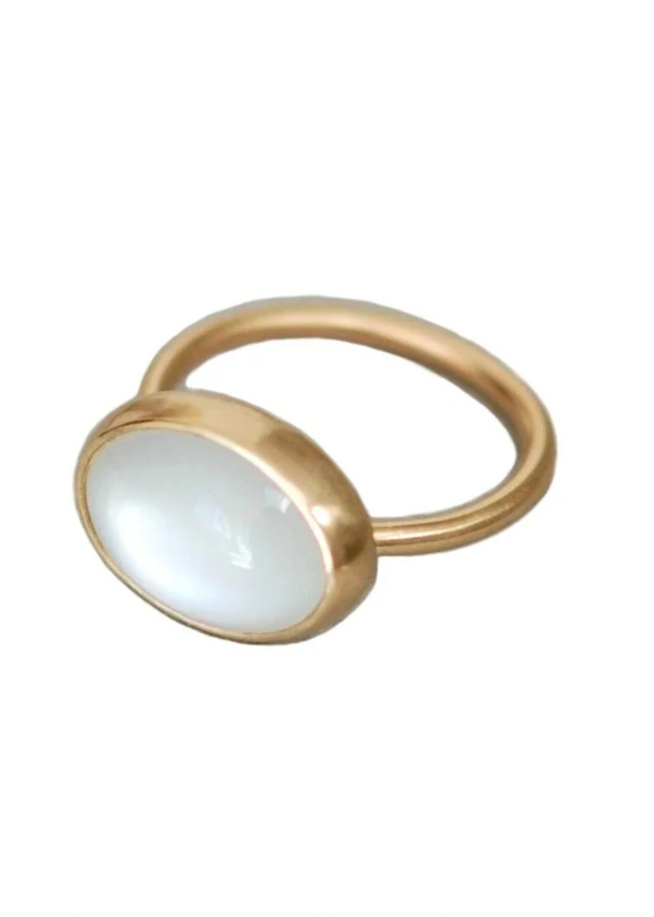Monica Riley | White Moonstone Cabochon Ring
