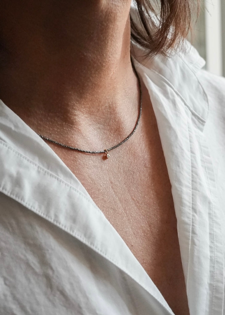 Monica Riley | Diamond + Hill Tribe Bead Necklace