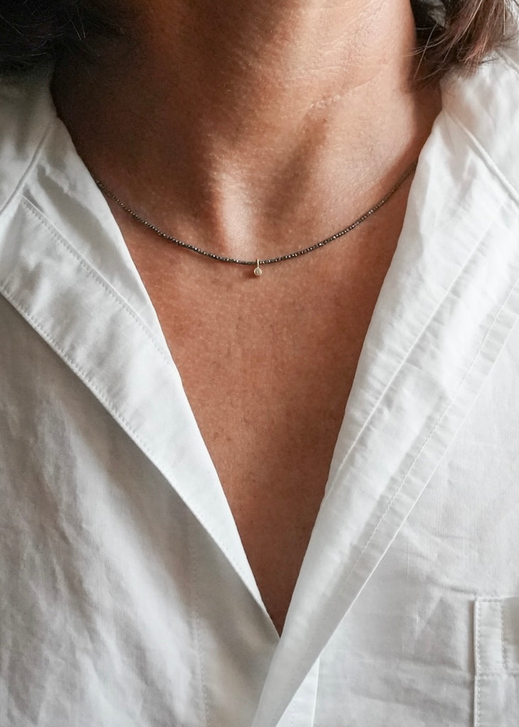 Monica Riley | Diamond + Hill Tribe Bead Necklace