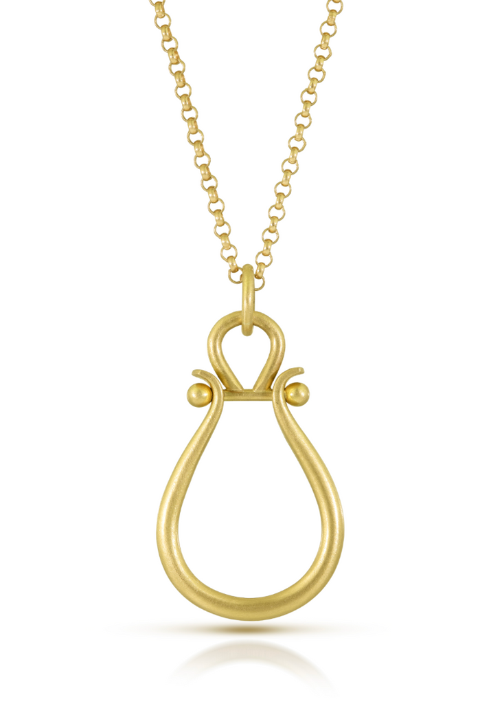 Monika Krol | 18k Gold Medium Lyre Necklace | 18"