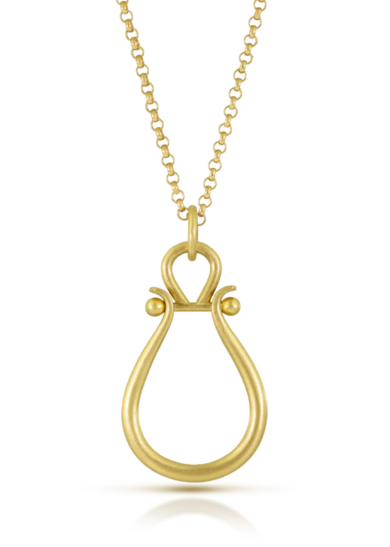 Monika Krol | 18k Gold Medium Lyre Necklace | 18"