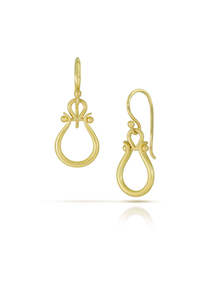 Monika Krol | 18k Gold Small Lyre Earrings