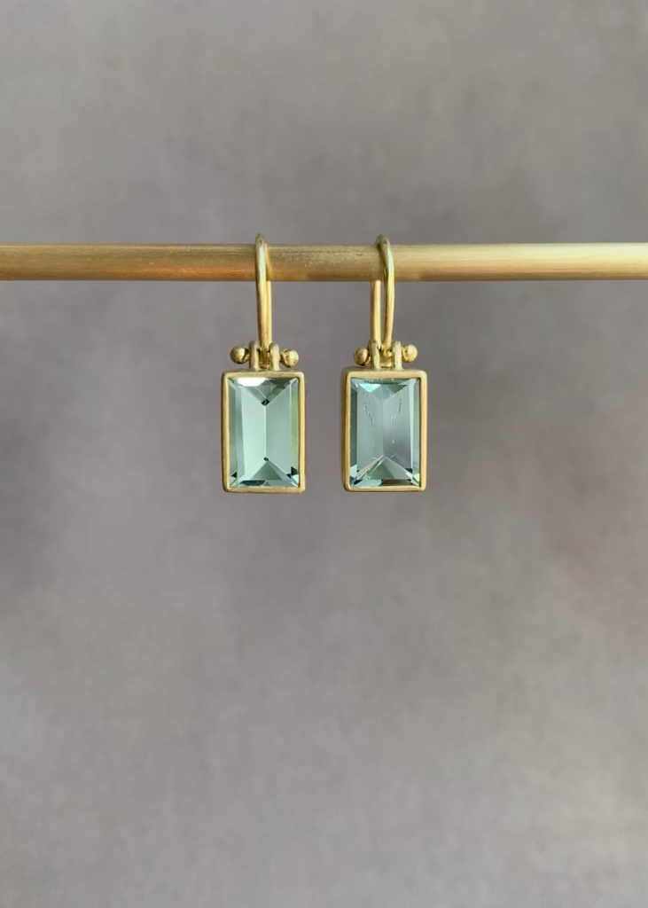 Monika Krol | Emerald Cut Beryl Earring