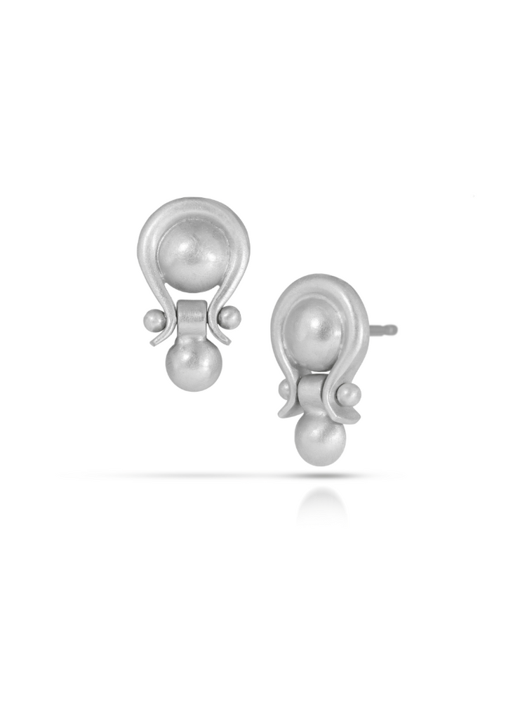 Monika Krol | Sterling Silver Lyre Door Knocker Studs