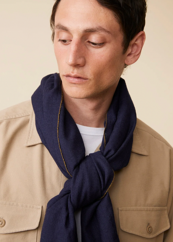 Navy Echarpe No 100 Scarf