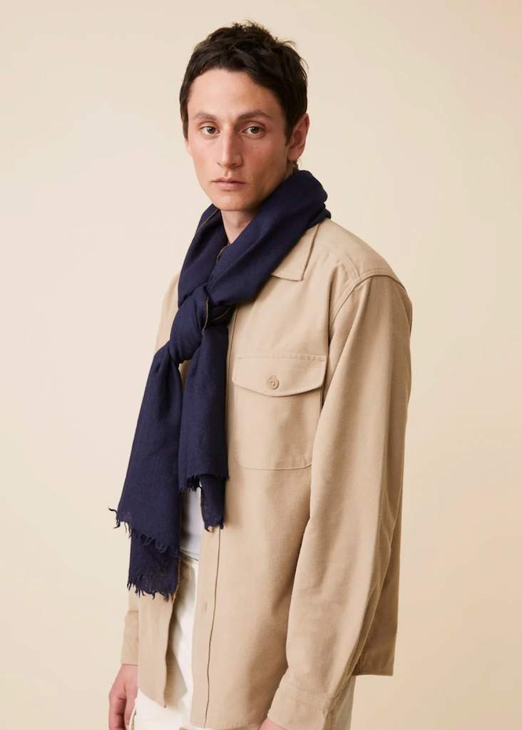 Navy Echarpe No 100 Scarf