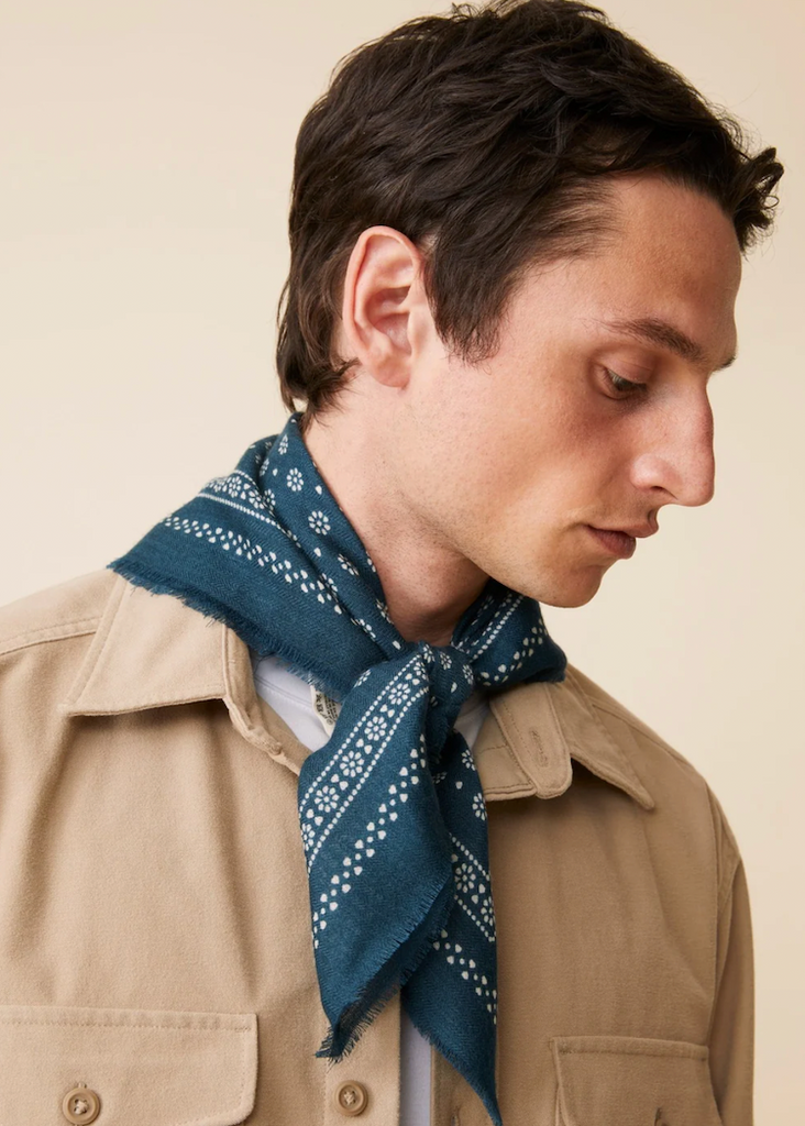 Navy Foulard No 676 Scarf