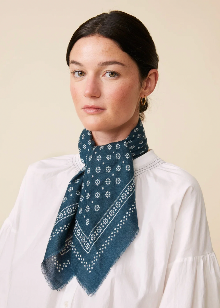 Navy Foulard No 676 Scarf