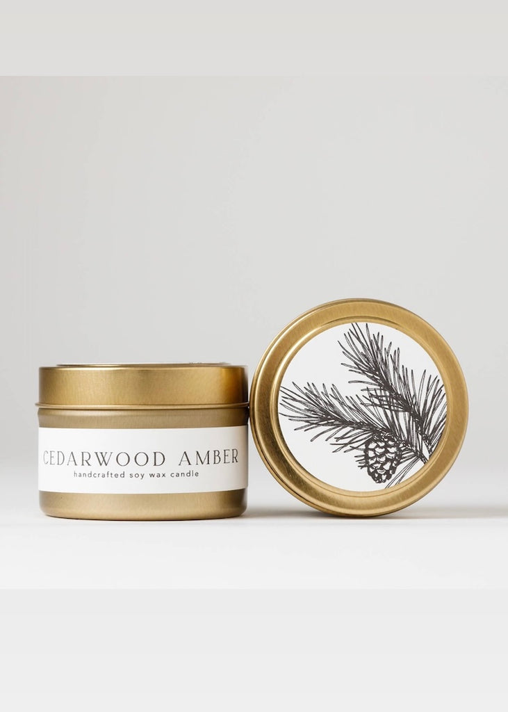 Nectar Republic | Cedarwood Amber Tin Soy Candle