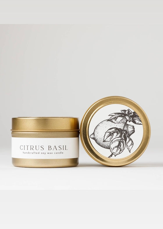 Nectar Republic | Citrus Basil Tin Soy Candle