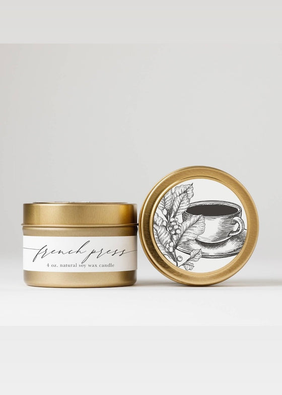 Nectar Republic | French Press Tin Soy Candle