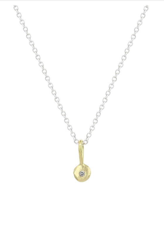 Nikki Nation | Diamond Drop Necklace on Silver Chain