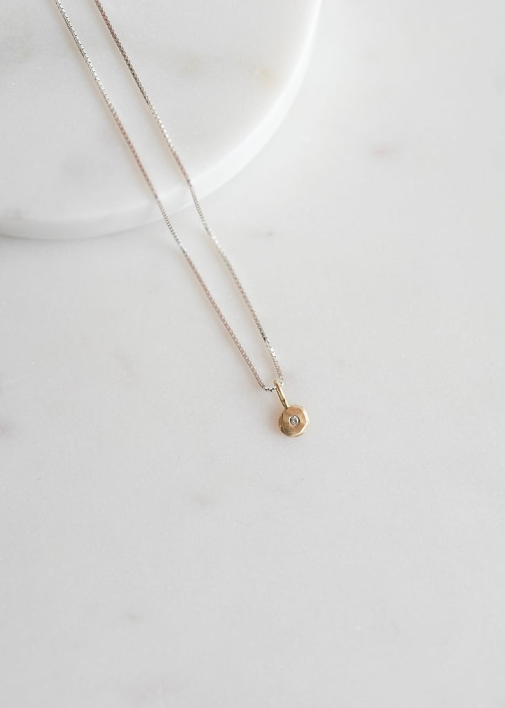 Nikki Nation | Diamond Drop Necklace on Silver Chain