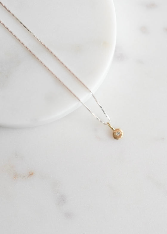 Nikki Nation | Diamond Drop Necklace on Silver Chain