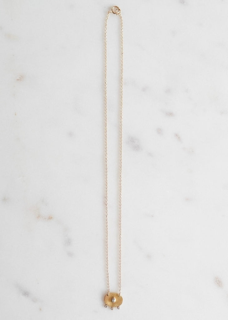 Nikki Nation | Oval Triple Diamond Necklace